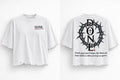 Done cropped white tee - front and back